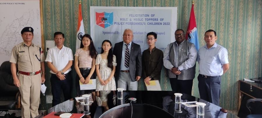 DGP Nagaland with the exam toppers and others on August 18.